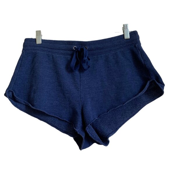 aerie Pants - AERIE Womens' Navy Blue Super Short Athletic Lounge Fleece Shorts Sz L